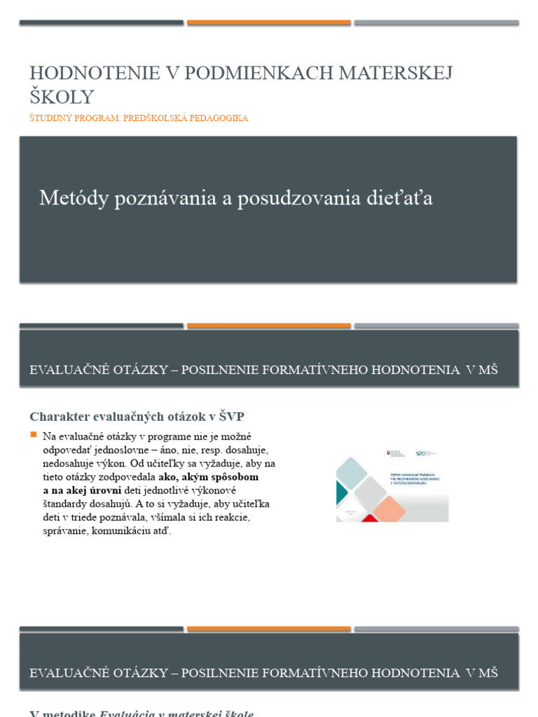 Metody Hodnotenia | PDF