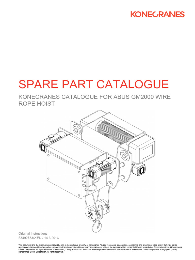 ABUS GM2000 Spare Part Manual (Kone) | PDF | All Rights