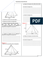 Pyramides et cônes - Calculs de longueur avec Pythagore