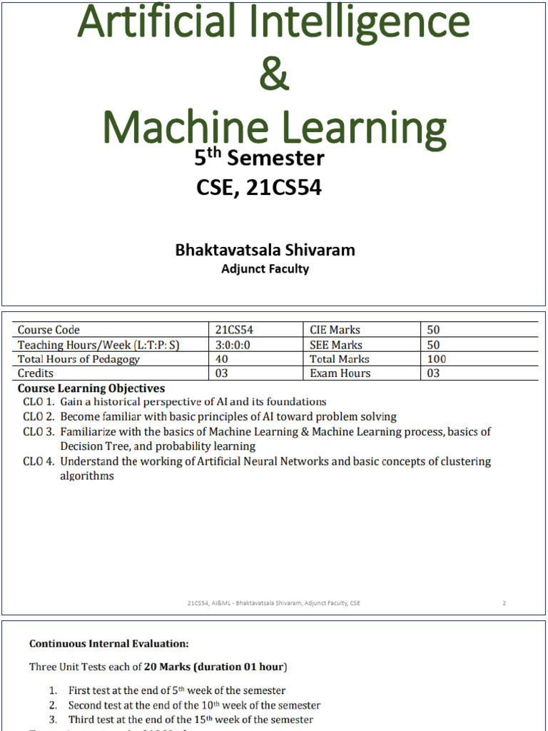 5th Sem 21CS54 AI - Module1 | PDF | Intelligence (AI) & Semantics ...