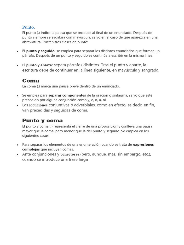 El Punto y La Coma | PDF