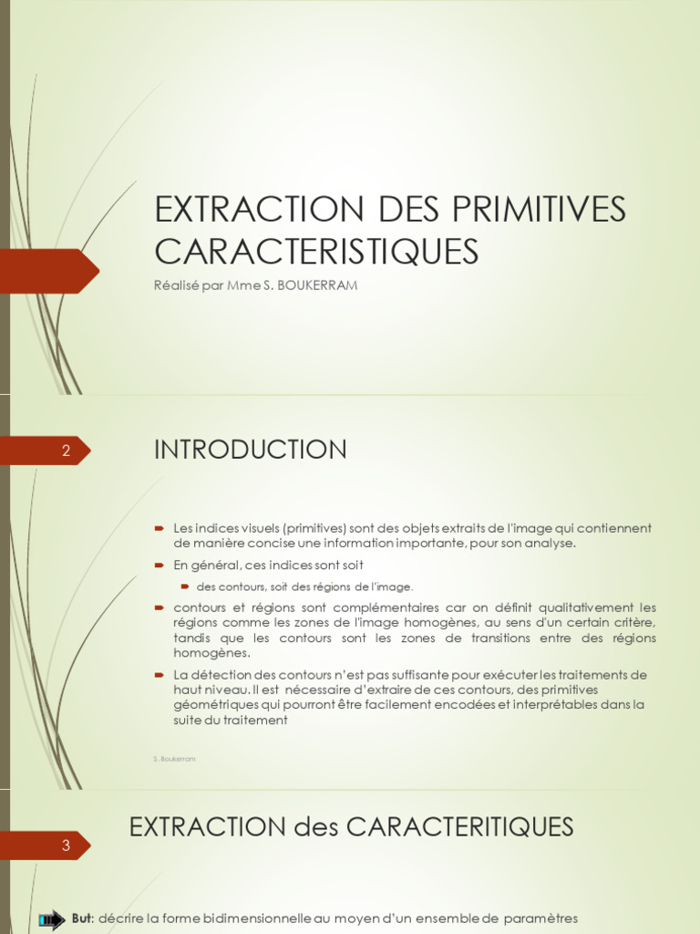 Extraction des Primitives Visuelles | PDF | Géométrie