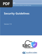 SBC Gateway Recommended Security Guidelines Ver 74