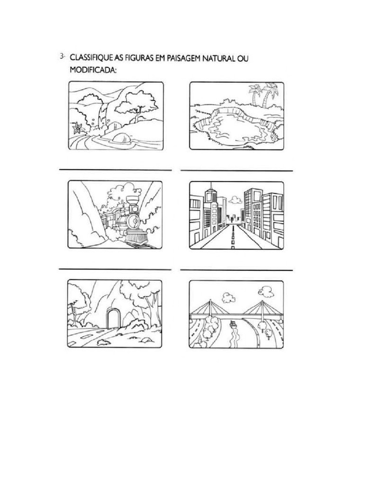 Atividades Classifique As Paisagens | PDF