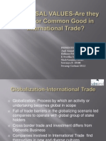 universal values in international trade