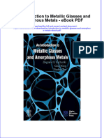 Full Download Book An Introduction To Metallic Glasses and Amorphous Metals PDF