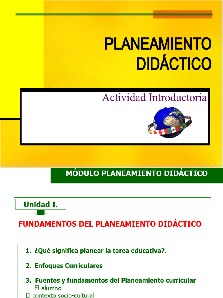 Fundamentos del Planeamiento Didáctico | PDF | Plan de estudios ...