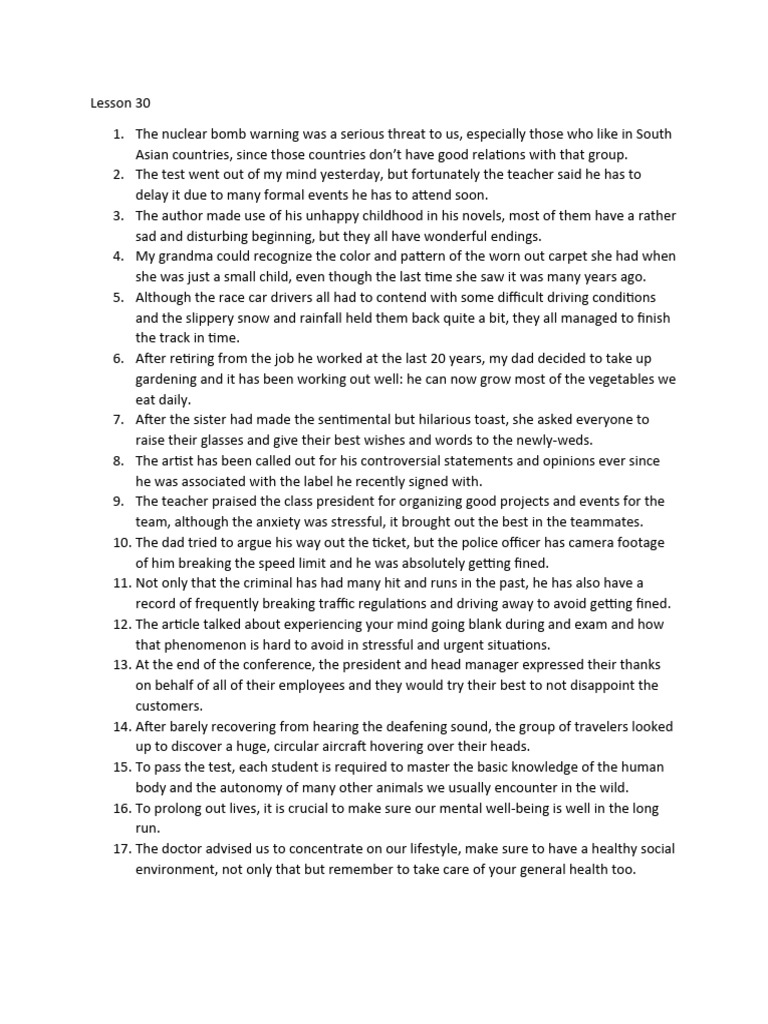 Lesson 30 | PDF | Mental Health | Psychology