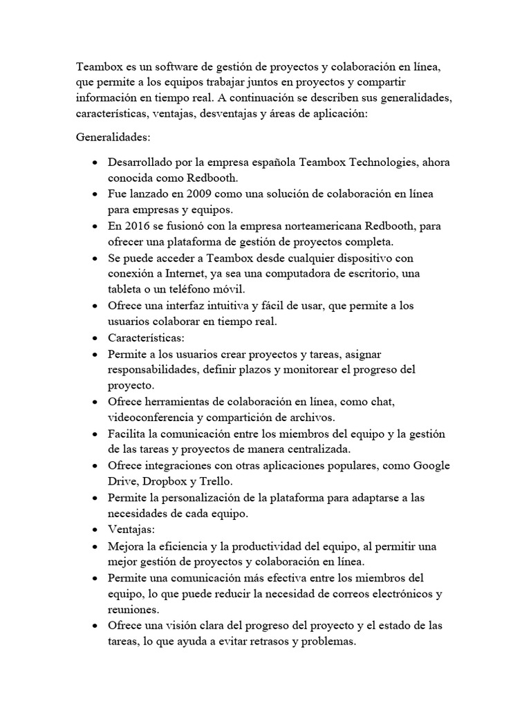 Teambox pdf distribuci n de linux software de la aplicacion