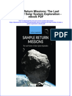 Full download book Sample Return Missions The Last Frontier Of Solar System Exploration Pdf pdf