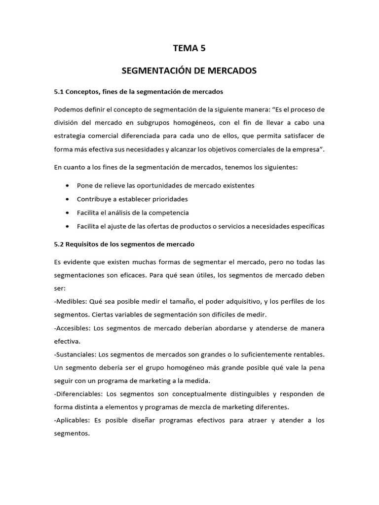 Segmentación de Mercados: Claves y Estrategias | PDF | Marketing ...