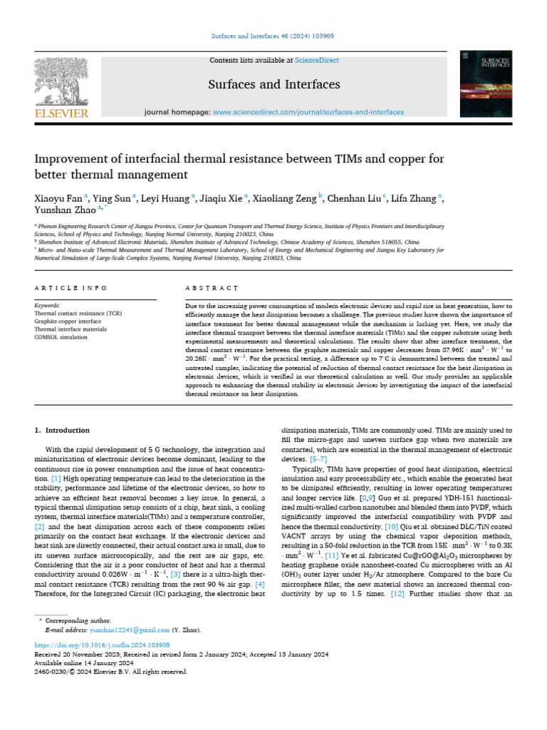 Thermal Interface Optimization | PDF | Graphene | Electrical ...