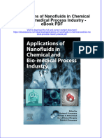 Full Download Book Applications of Nanofluids in Chemical and Bio Medical Process Industry PDF