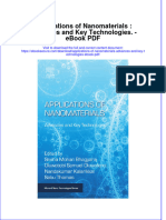 Full download book Applications Of Nanomaterials Advances And Key Technologies Pdf pdf