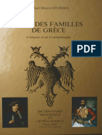Sturdza, Grandes Familles de Grece, D'albanie Et de Constantinople. Dictionnaire Historique