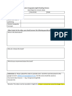 Junior Geography English Reading Scheme - Video Report Worksheet