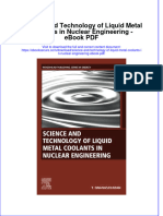 Full download book Science And Technology Of Liquid Metal Coolants In Nuclear Engineering Pdf pdf