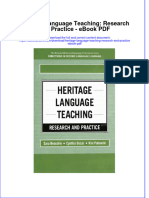 Full Download Book Heritage Language Teaching Research and Practice PDF
