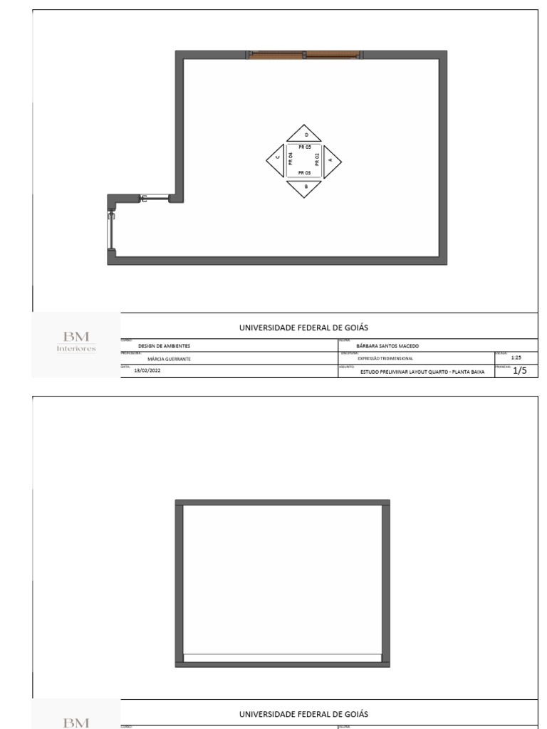 Layout de Quarto: Estudo Preliminar | PDF