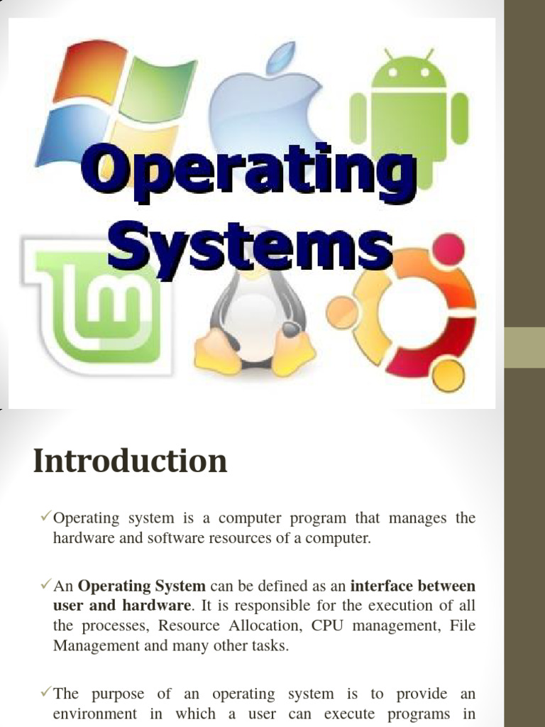 Unit 1 introduction to os pdf operating system process computing 
