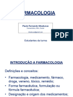 AULA 1 - Farmacologia Conceitos