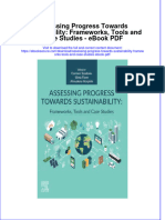 Full Download Book Assessing Progress Towards Sustainability Frameworks Tools and Case Studies PDF