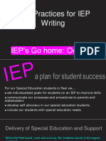 Best Practices For IEP