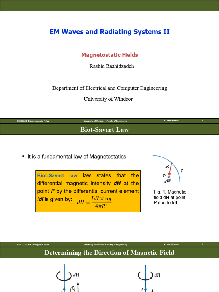Electromagnetic Fields Course | PDF | Electromagnetic Field | Materials ...