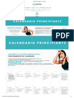 Calendario Principiante - GYM VIRTUAL