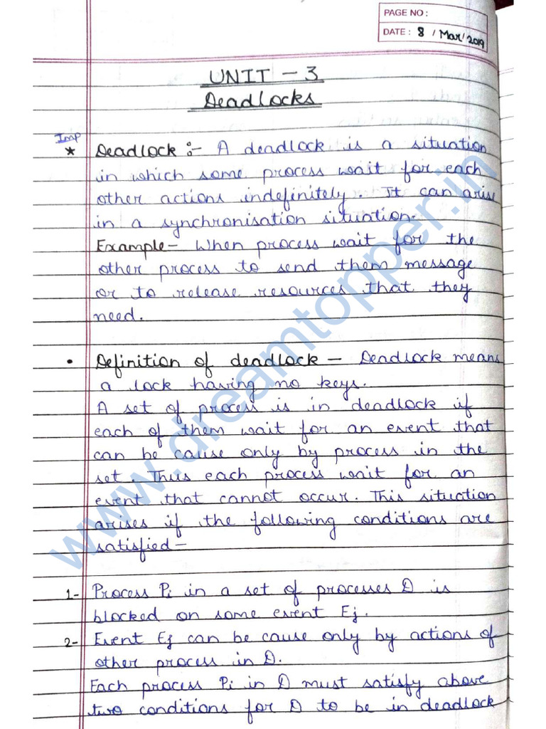 Operating System Unit 3 BCA | PDF