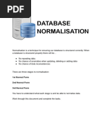 Normalisation Workbook