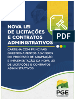 Cartilha Nova Lei de Contratos e Licitacoes Administrativas