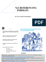 Sample Referencing Formats