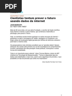 Cientistas Tentam Prever o Futuro Usando Dados Da Internet - Folha 24 Out 2011
