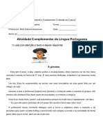 Trabalho Lingua Portuguesa Aline