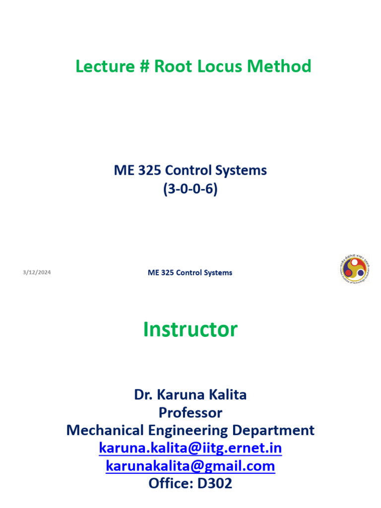 Root Locus Method in Control Systems | PDF | Control Theory | Mechanics