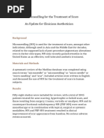 Microneedling For The Treatment of ScarsAn Update For Clinic