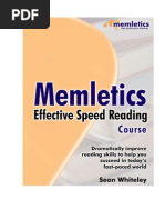 Download Memletics Effective Speed Reading Course by jules6294 SN72245420 doc pdf