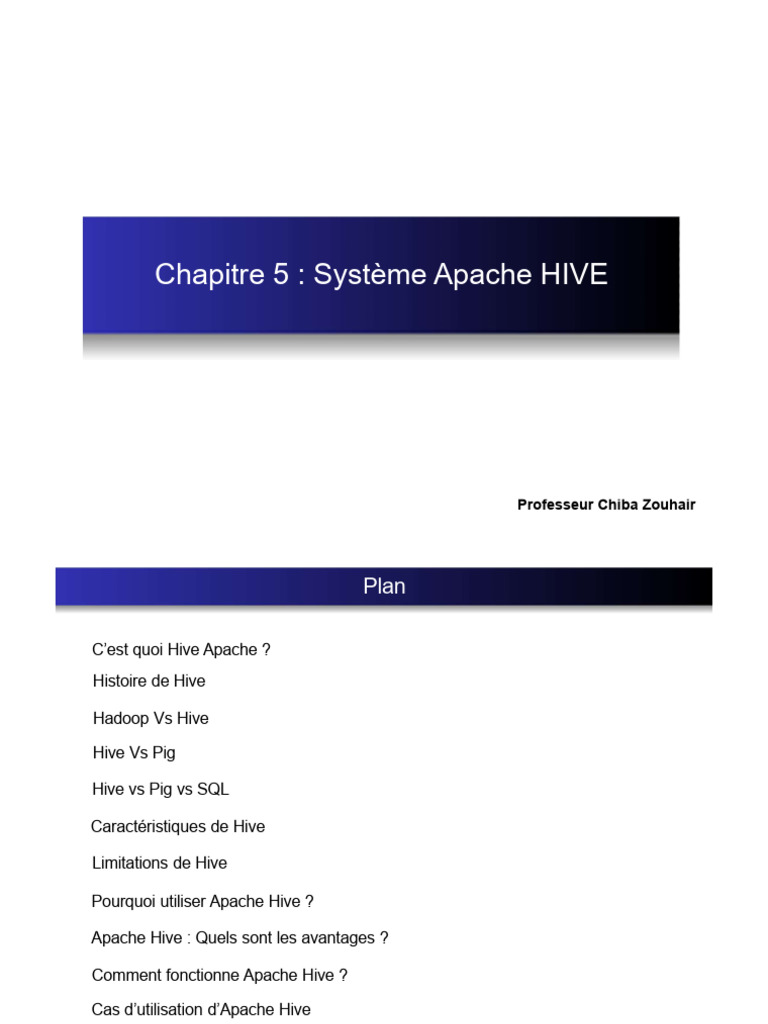 Introduction à Apache Hive | PDF | Apache Hadoop | MapReduce