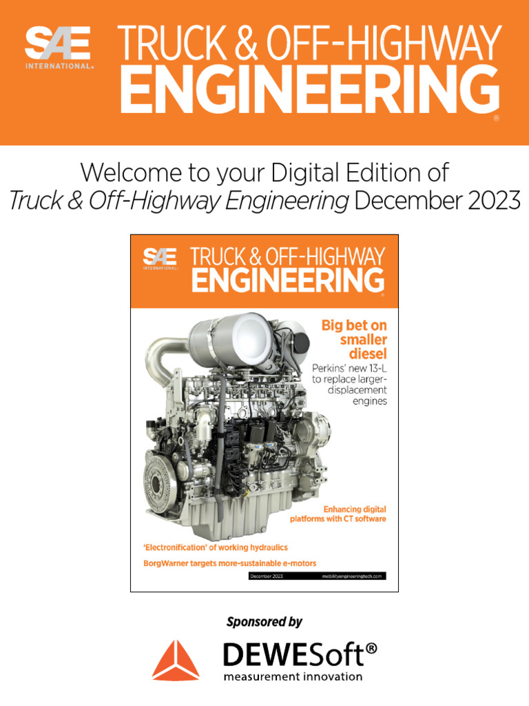 Truck & OffHighway Engineering December 2023 PDF Engines Pump