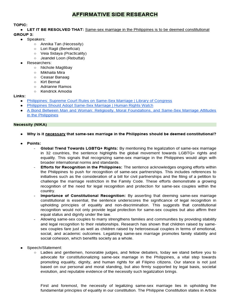 Constitutionalizing Same-Sex Marriage | PDF | Marriage | Same Sex Marriage