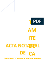 TR AM ITE DE CA MB: Acta Notarial DE Requerimiento
