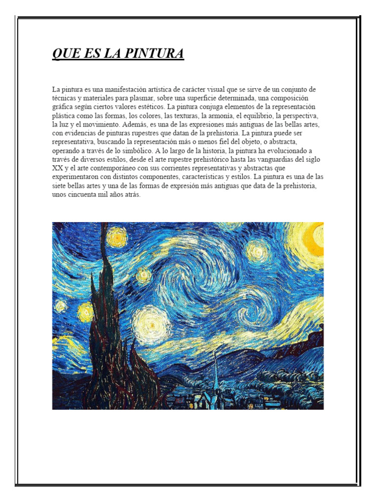 Que Es La Pintura Pdf