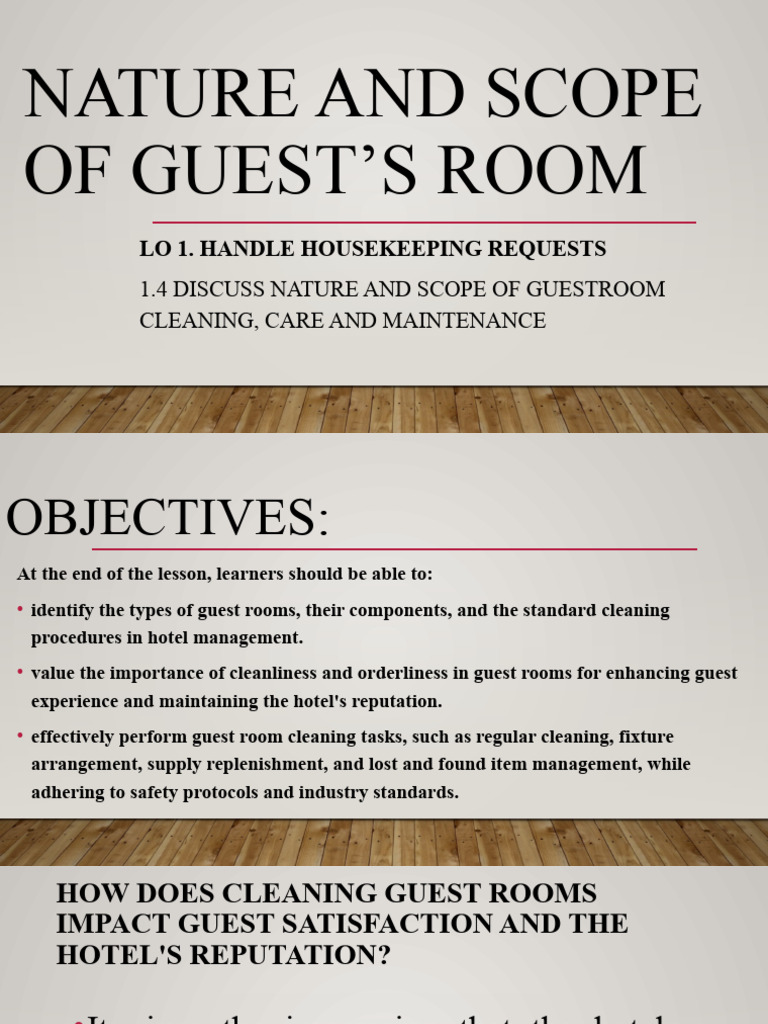 Nature and Scope of Guest's Room 004 | PDF | Room | Bedding