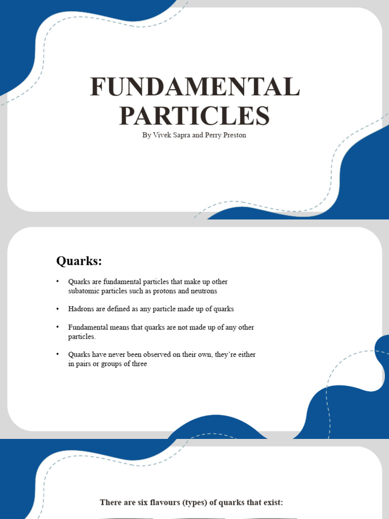 Fundamental Particles Physics Project | PDF