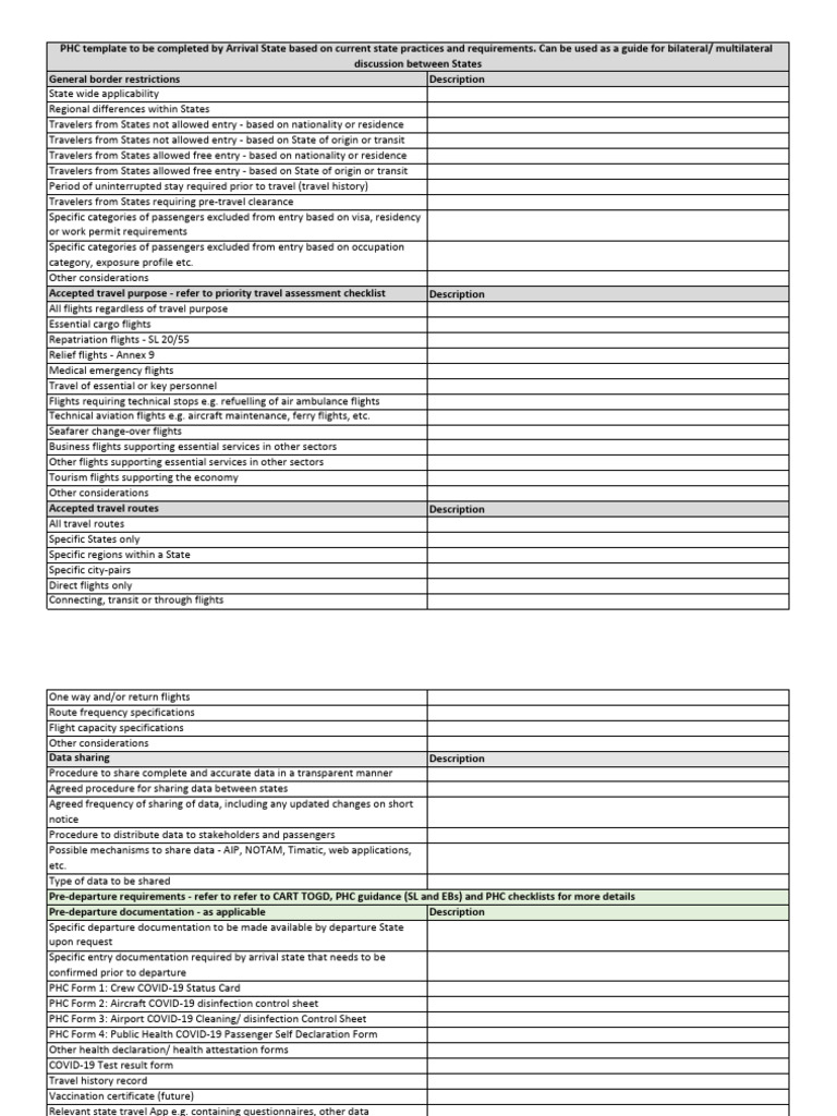 PHC Template PDF Quarantine