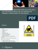Norma Oficial Mexicana Nom-022-Stps-2015, Electricidad Estática en