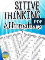 Positive Thinking Affirmations - Free Activity
