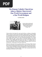 Download The Roman Catholic Church has taken a Sinister Step toward One World Government and a One World Religion by Jeremy James SN72246849 doc pdf