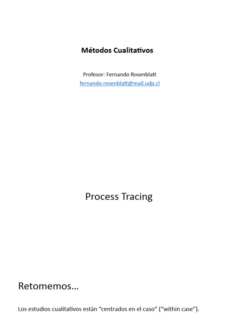 Process tracing pdf evidencia teor a